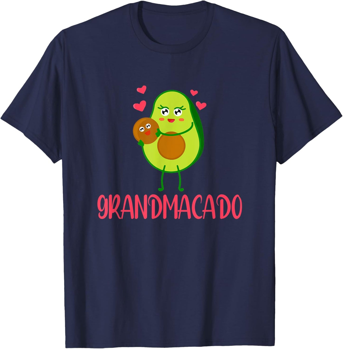 Grandmacado Grandma Avocado Vegan Pregnancy Announcement T-Shirt - T-Shirt | Navy