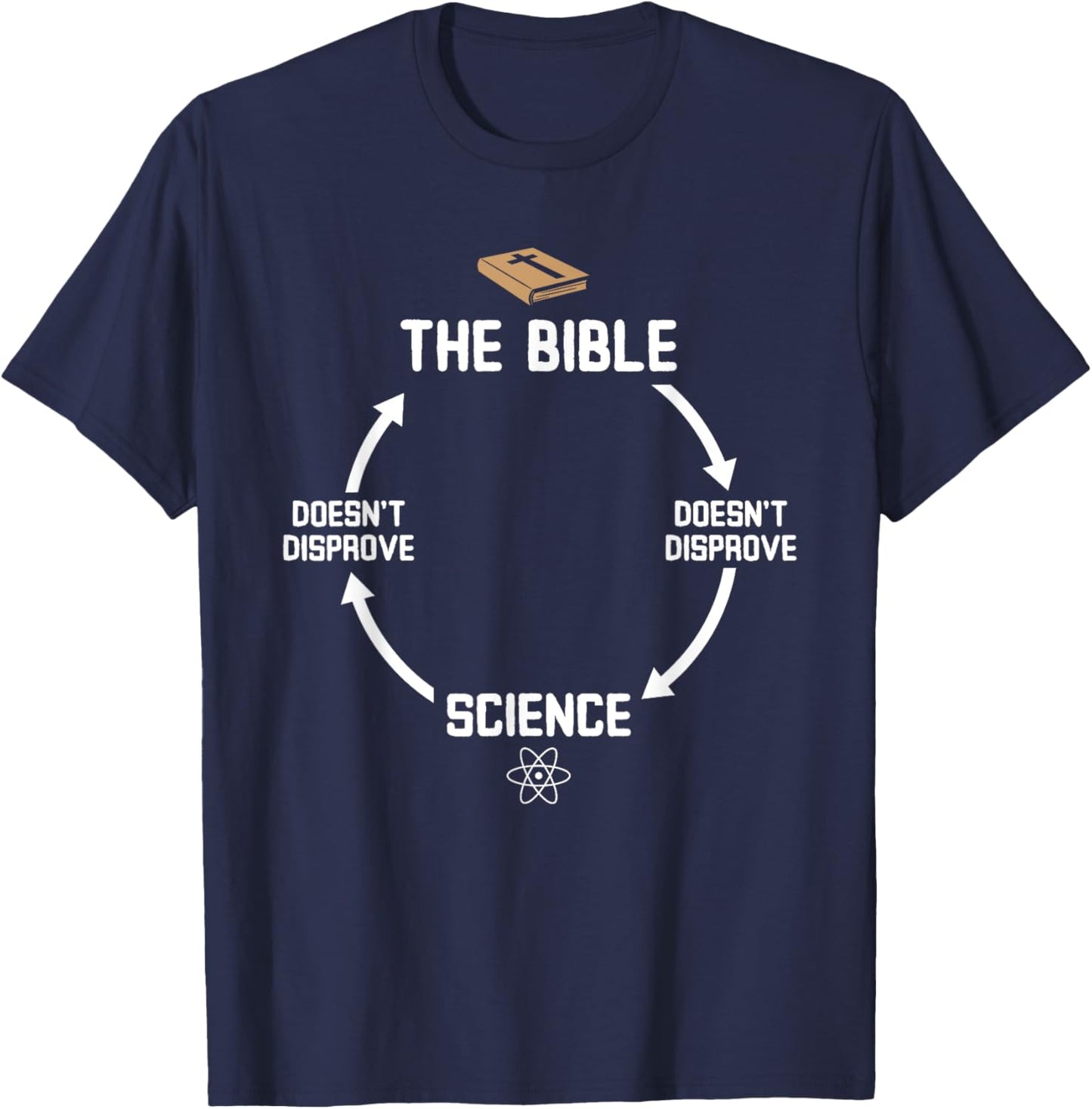 Science Doesn't Disprove The Bible T-Shirt - T-Shirt | Navy