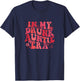In My Drunk Auntie Era Groovy Aunt Drinking Wine Beer Lover T-Shirt - T-Shirt | Navy