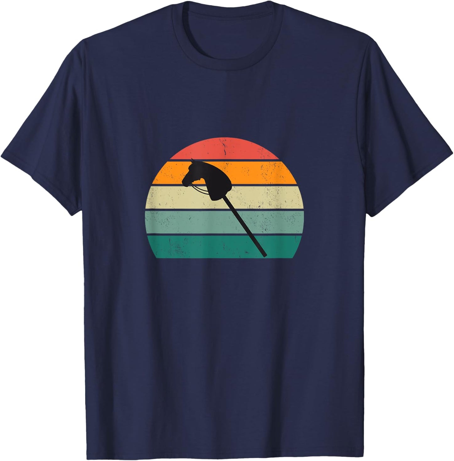 Hobby Horse | Stick Horse | Hobbyhorse Riding | Horses T-Shirt - T-Shirt | Navy