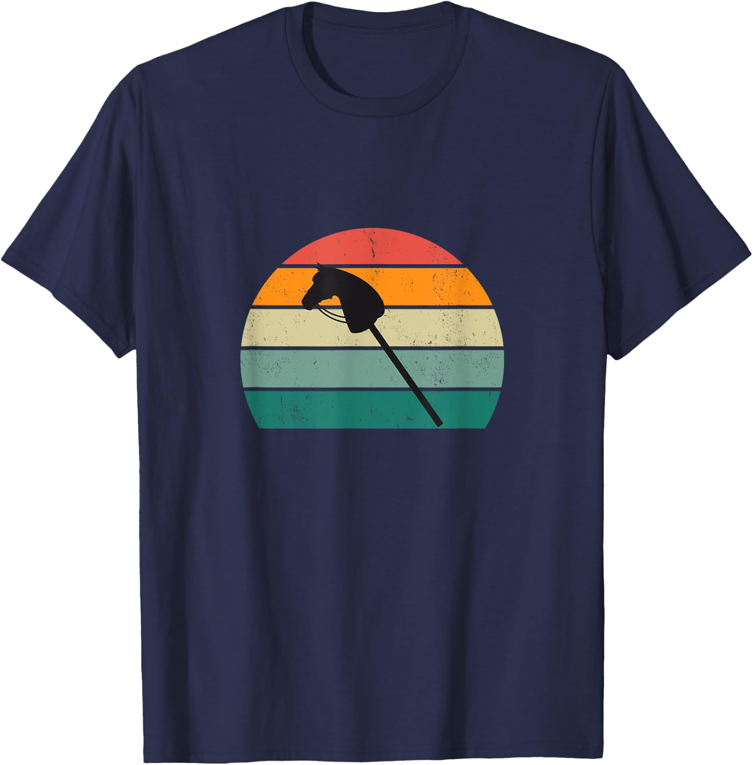 Hobby Horse | Stick Horse | Hobbyhorse Riding | Horses T-Shirt - T-Shirt | Navy