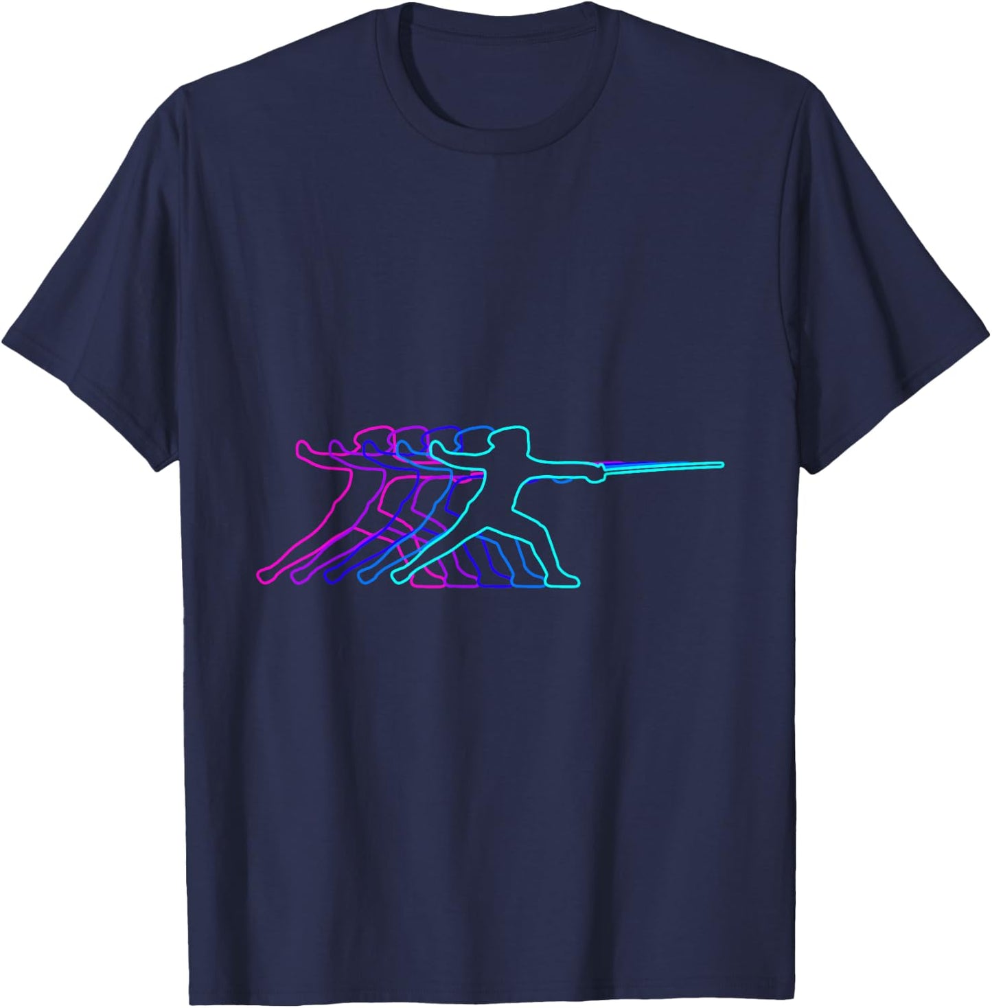 Fencing Fencer Gift Clothes For Boys Youth Men Kids Teens T-Shirt - T-Shirt | Navy