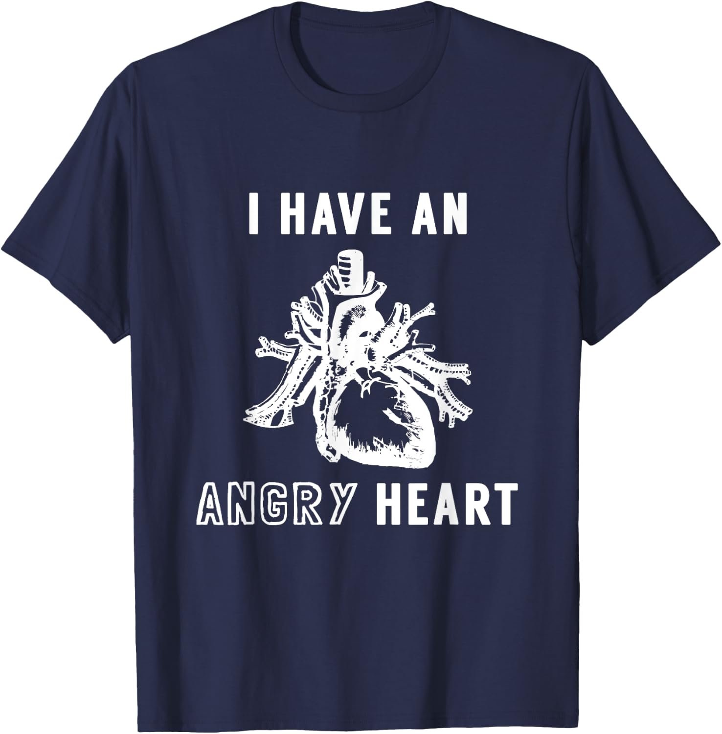 I Have An Angry Heart - Surgery Folk Punk AJJ Music T-Shirt - T-Shirt | Navy