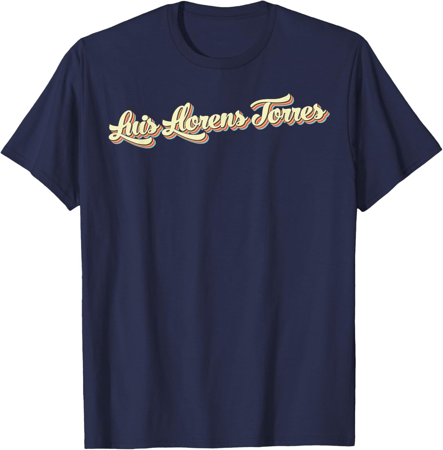 Luis Llorens Torres Retro Art Baseball Font Vintage T-Shirt - T-Shirt | Navy