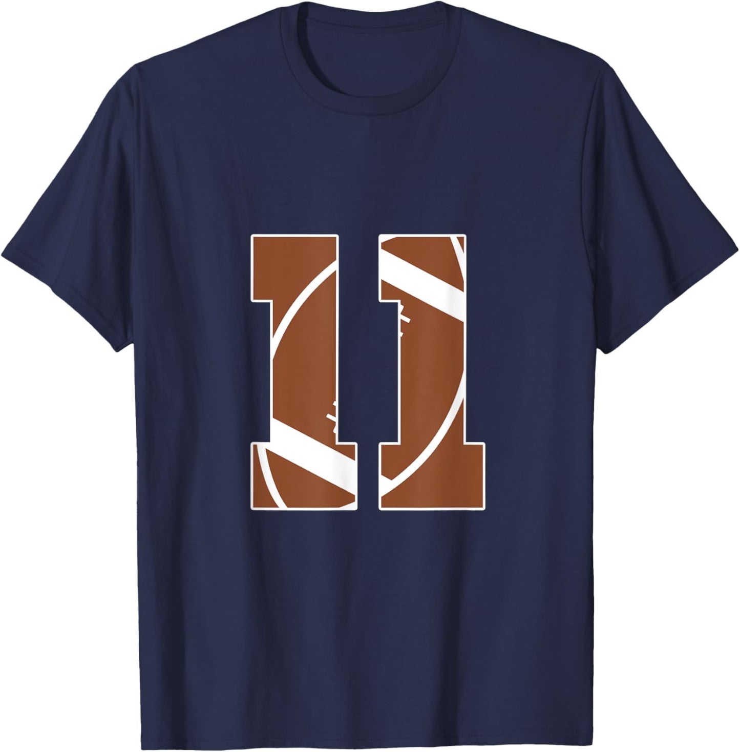 11th Birthday Kids Football Birthday Party 11 Years Old Boys T-Shirt - T-Shirt | Navy