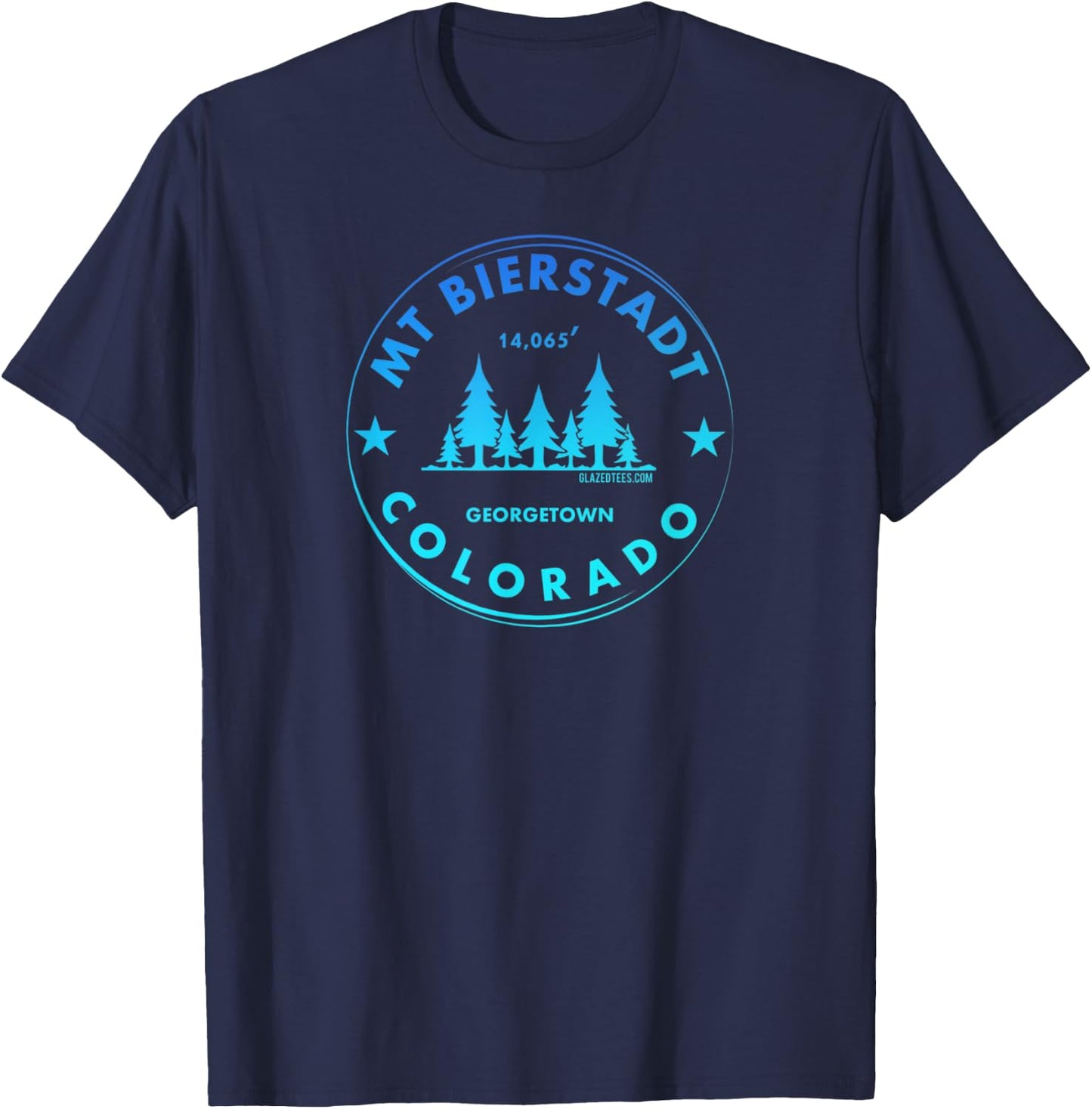 Mount Bierstadt Colorado - Bluebird Forest Fourteener T-Shirt - T-Shirt | Navy