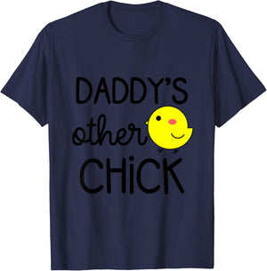 Kids Girls Easter Funny Daddys Other Chick for Toddler and Baby T-Shirt - T-Shirt | Navy