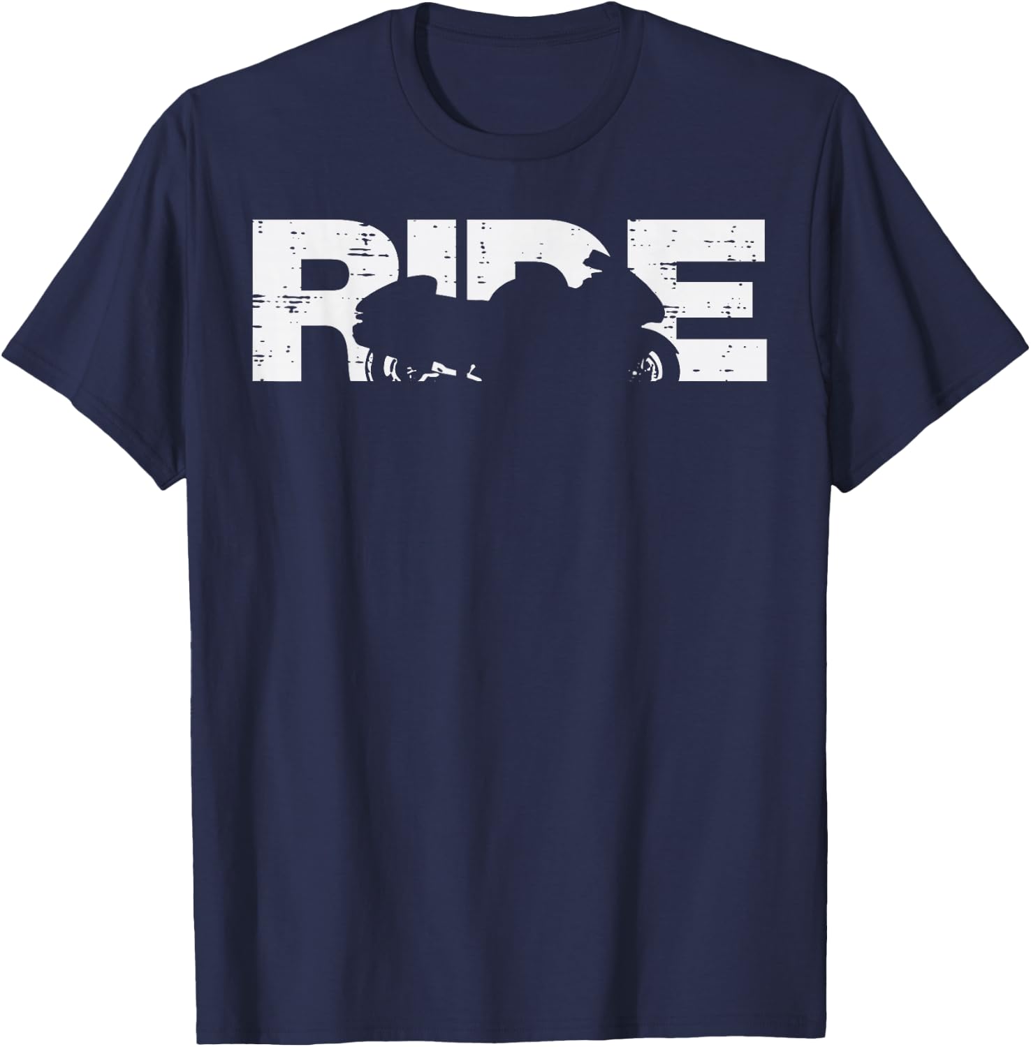Biker Ride Motorcycle Motorbike Men Women Boys Kids Youth T-Shirt - T-Shirt | Navy