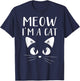 Meow I'm A Cat Shirt Funny Halloween Men Women Kids T-Shirt - T-Shirt | Navy