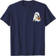 Cute Ghost Cat Iced Coffee Spooky Season Halloween Costume T-Shirt - T-Shirt | Navy
