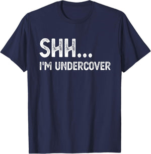 Funny Undercover Cop Easy Costume Police T-Shirt - T-Shirt | Navy