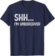 Funny Undercover Cop Easy Costume Police T-Shirt - T-Shirt | Navy