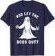 Funny Halloween Ghost Who Let The Boos Out Cute Pun Graphic T-Shirt - T-Shirt | Navy
