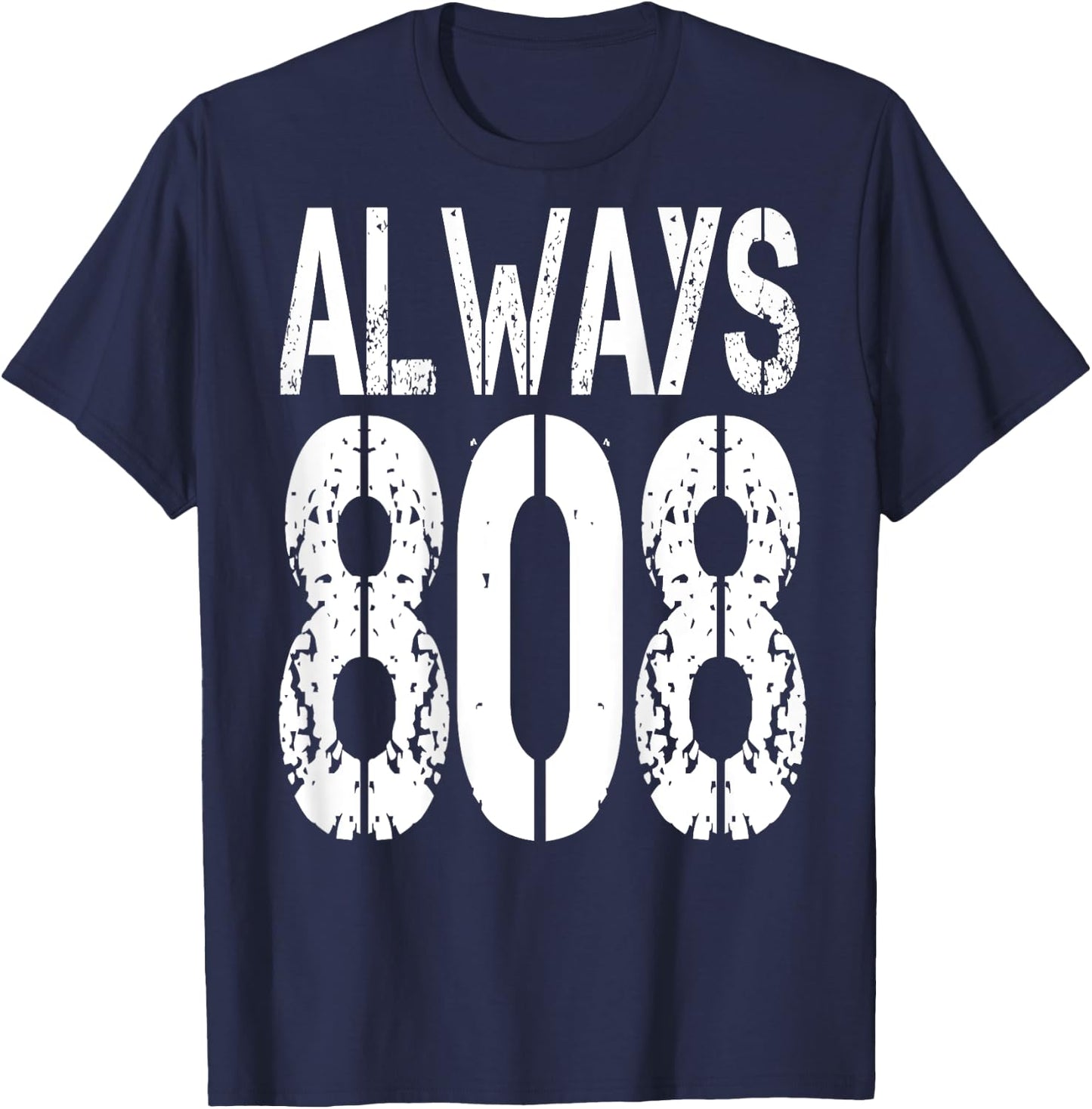 ALWAYS 808. I love Techno music. Techno raver and T-Shirt - T-Shirt | Navy