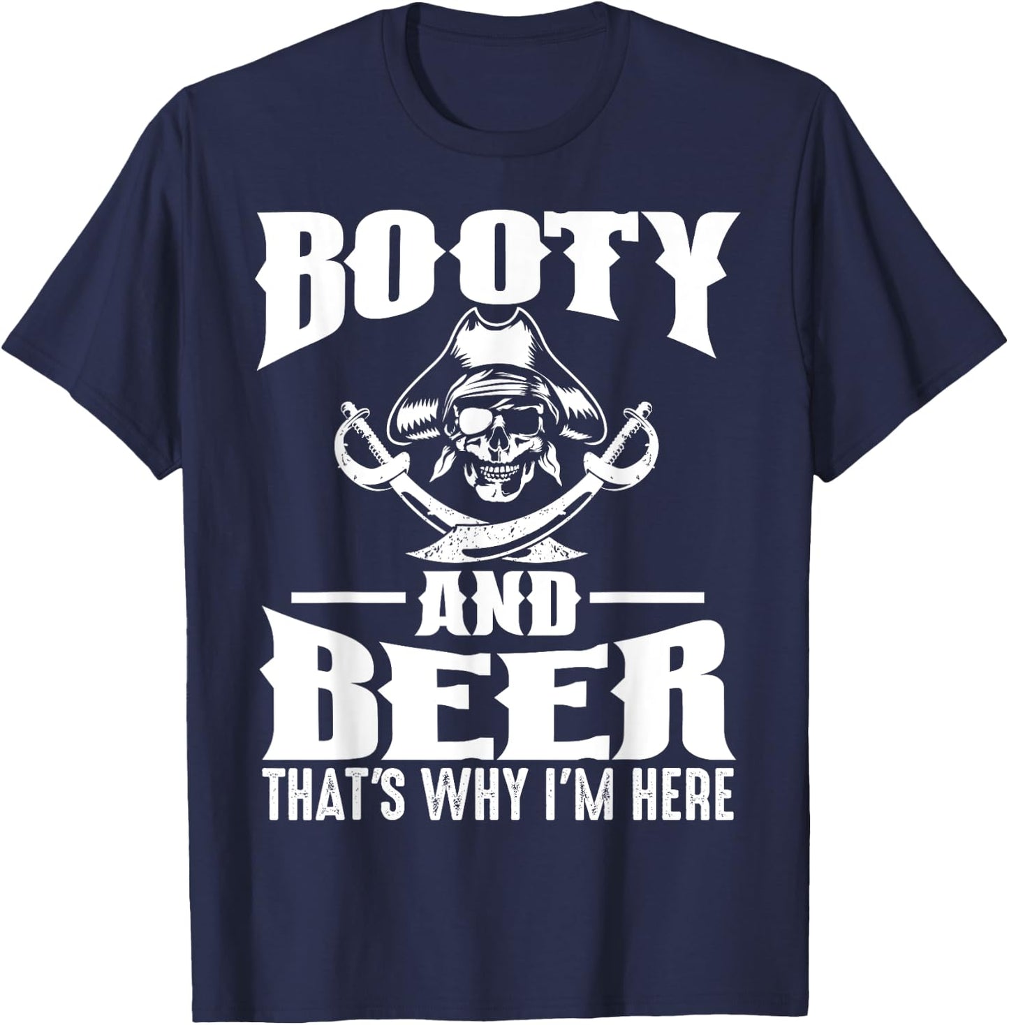 Funny Gasparilla Pirate Gift Women Cool Pirate Booty T-Shirt - T-Shirt | Navy