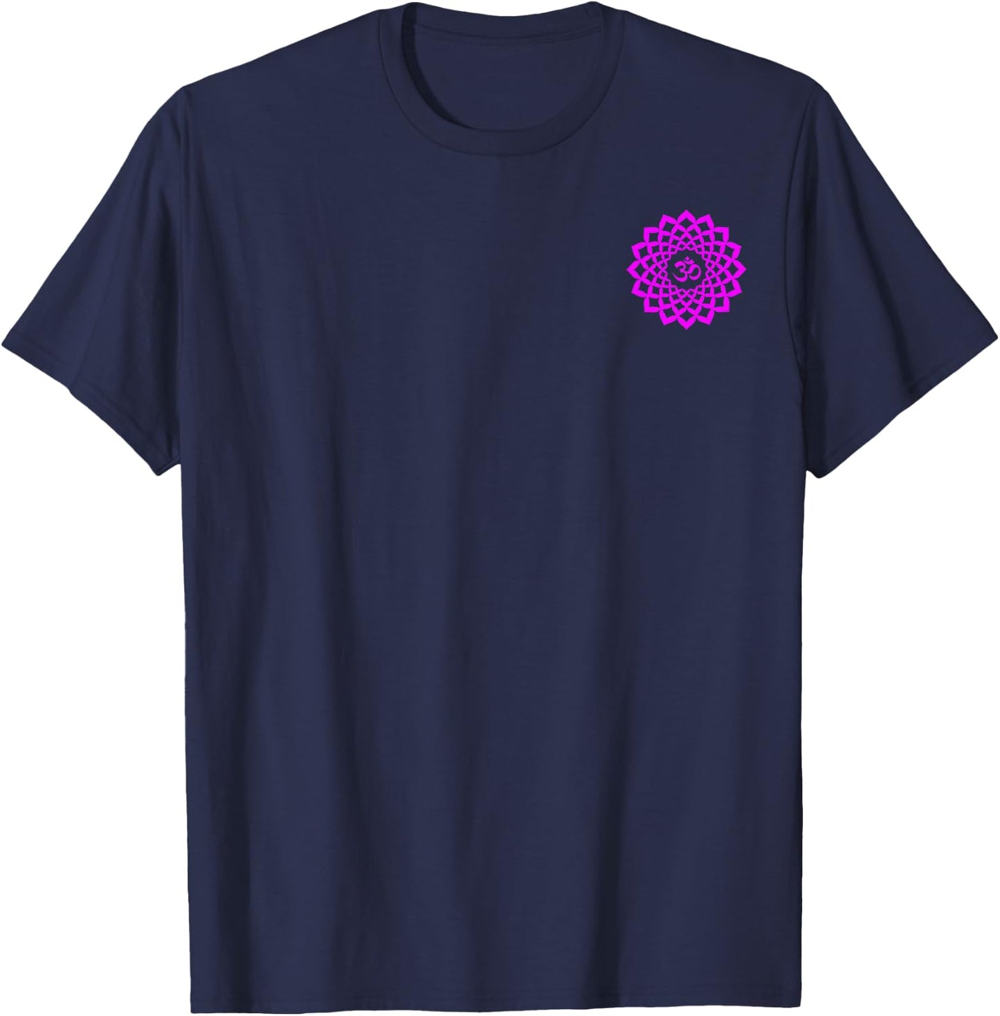 Sahasrara Chakra Symbol Yoga - Small Print T-Shirt - T-Shirt | Navy