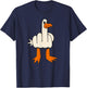 Middle Finger Seagull, Adult Humor, Funny Gesture Flip Off T-Shirt - T-Shirt | Navy