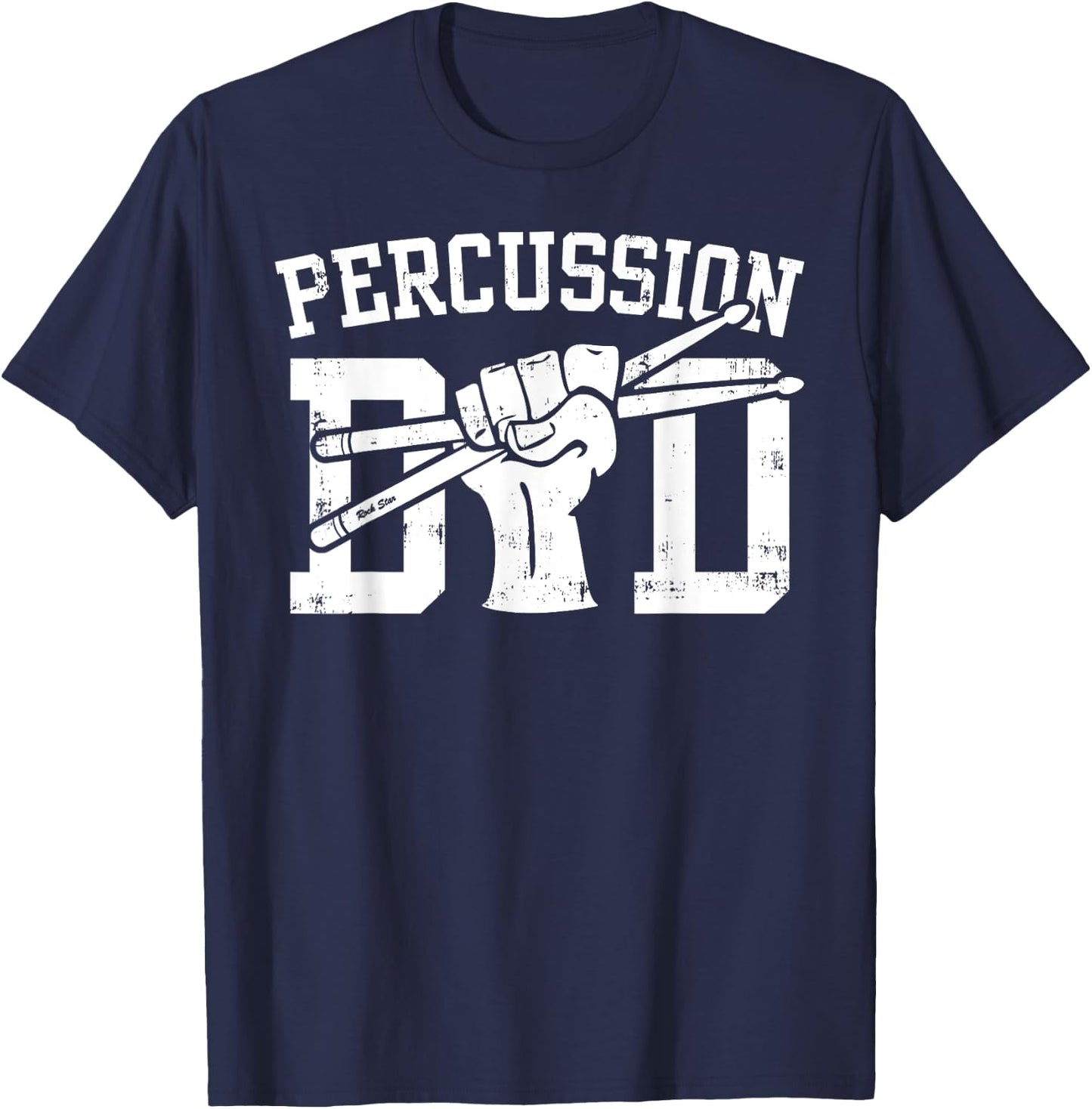 Percussion Dad Marching Band Daddy Percussionist Cool Father T-Shirt - T-Shirt | Navy