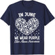 In June We Wear Purple Ribbon Elder Abuse Awareness T-Shirt - T-Shirt | Navy