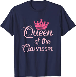 Queen of the Classroom gifts for Teacher back to school Women Kids T-Shirt - T-Shirt | Navy