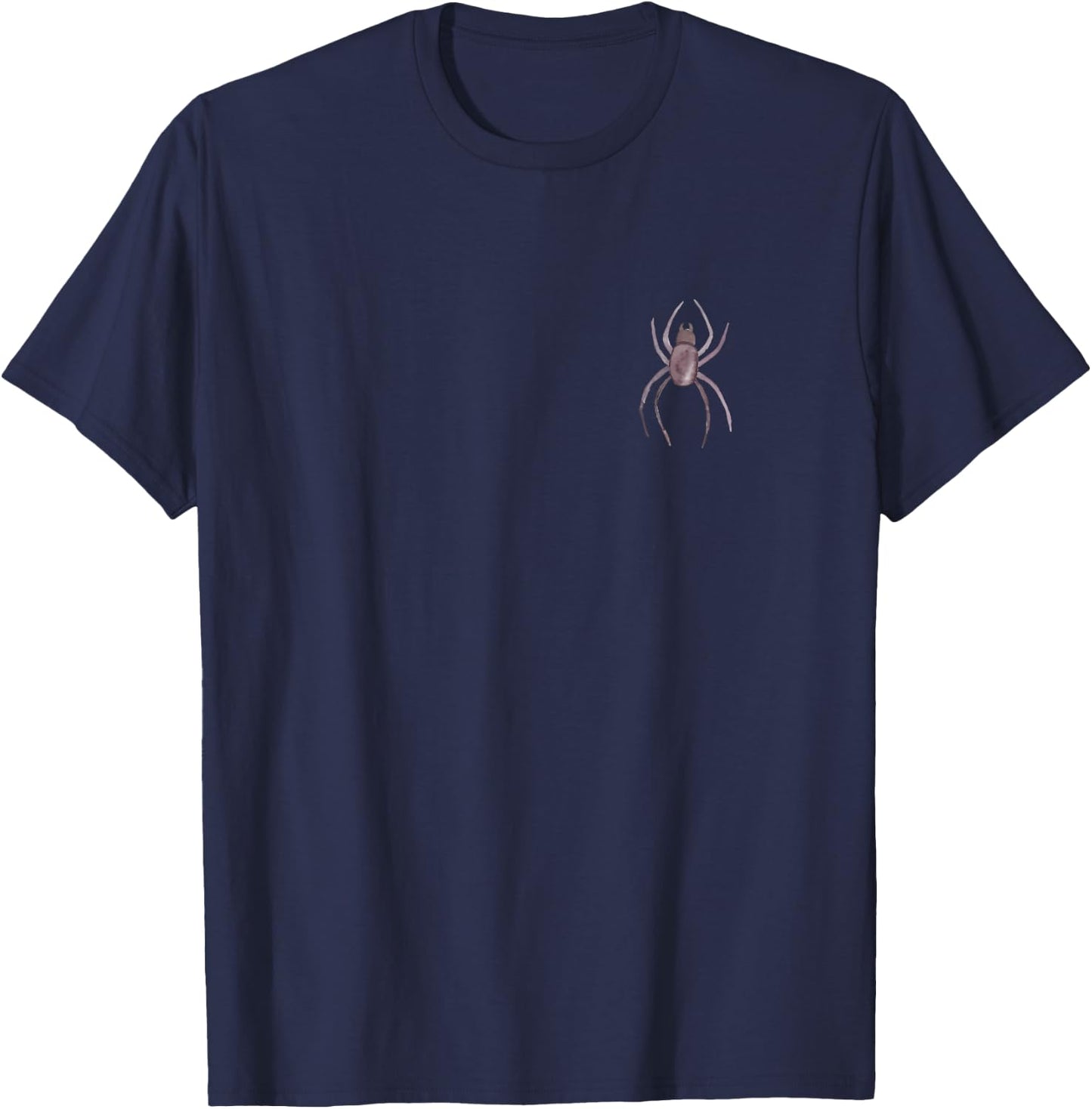 Spider Halloween Subtle Minimal Scary Funny Trick Or Treat T-Shirt - T-Shirt | Navy