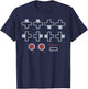 Cheat Code Contra Password Retro Game Gamer Gaming T-Shirt - T-Shirt | Navy