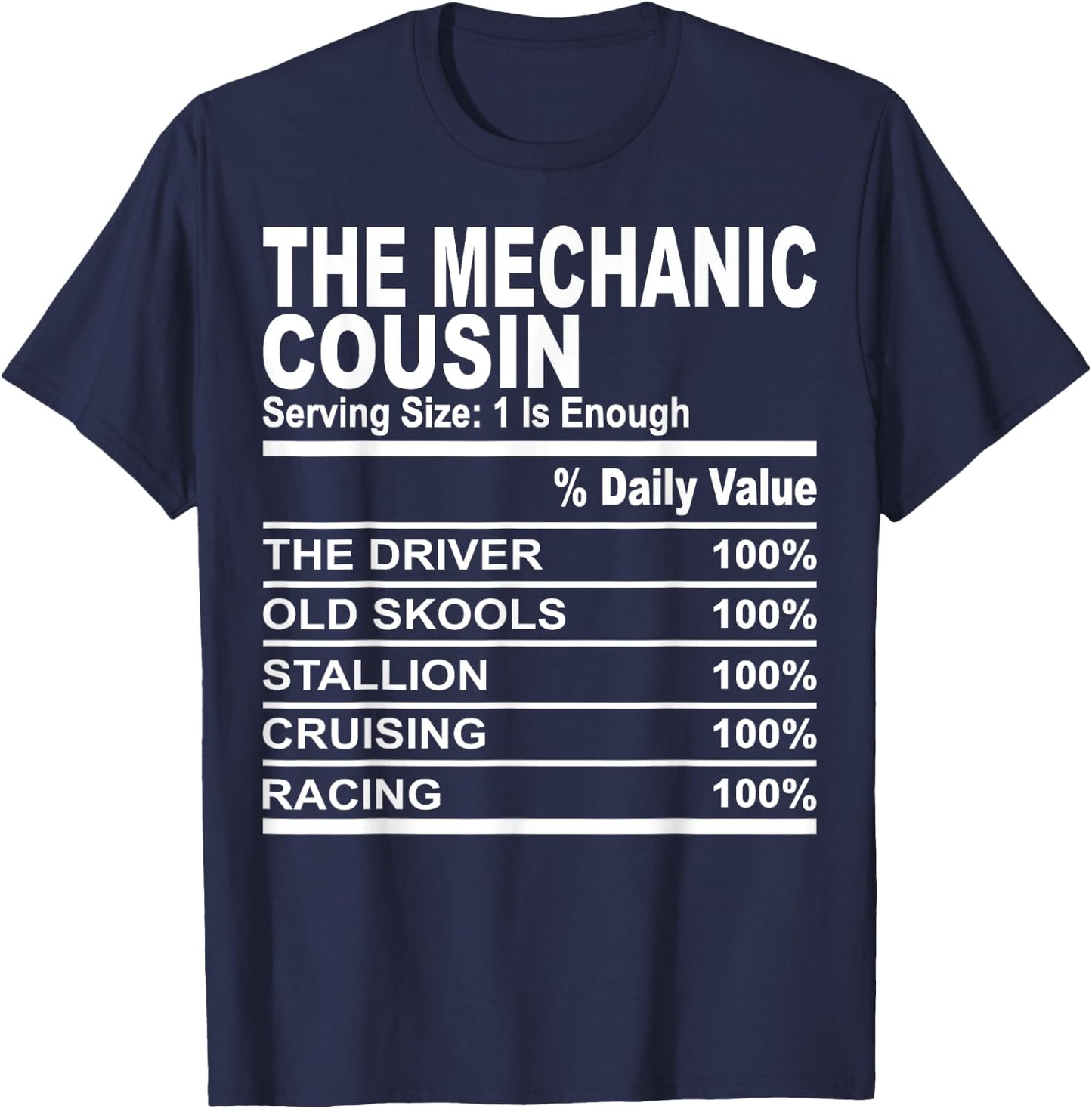 The mechanic cousin funny family matching love cousins T-Shirt - T-Shirt | Navy