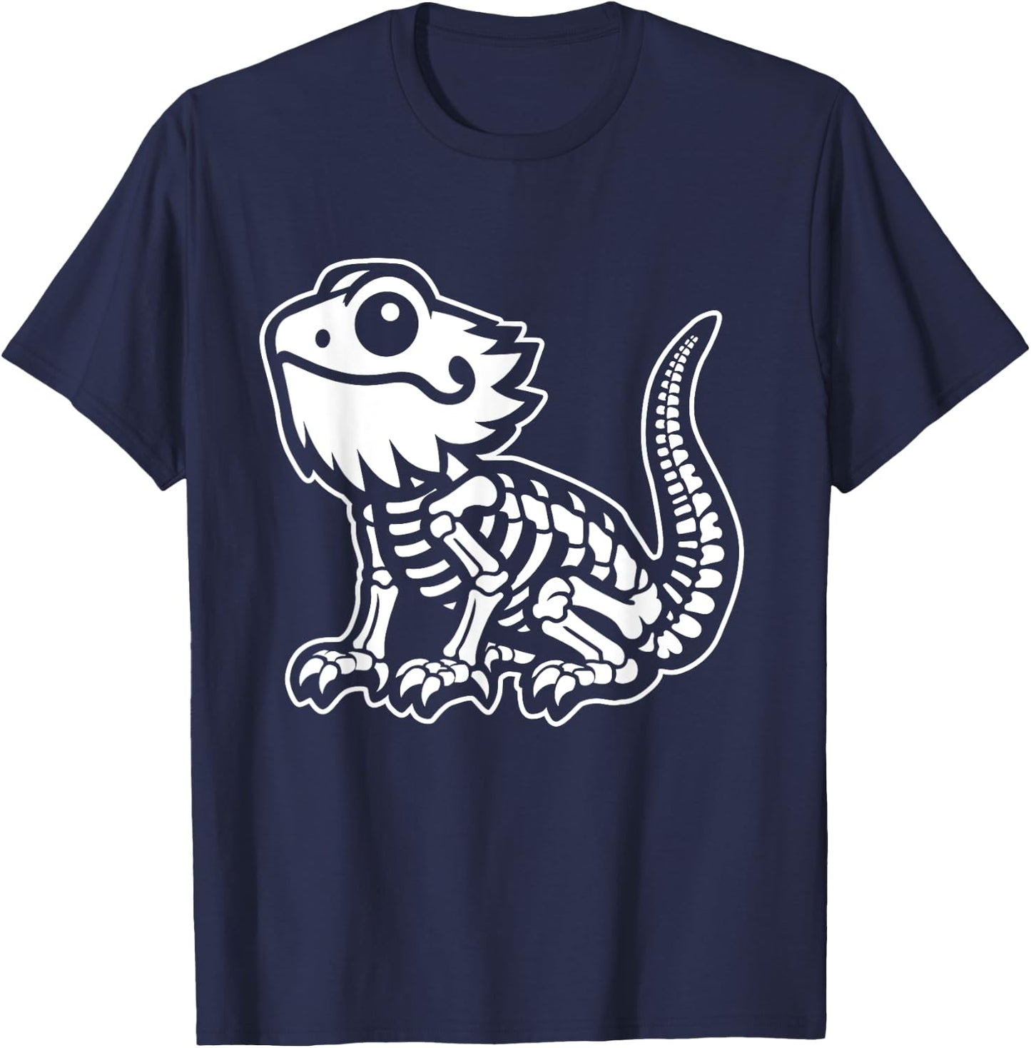 Xray Skeleton Bearded Dragon Funny Lizard Beardie T-Shirt - T-Shirt | Navy