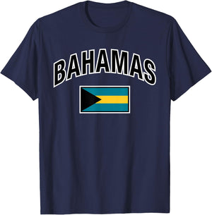 Bahamas Flag Proud Bahamian T-Shirt - T-Shirt | Navy
