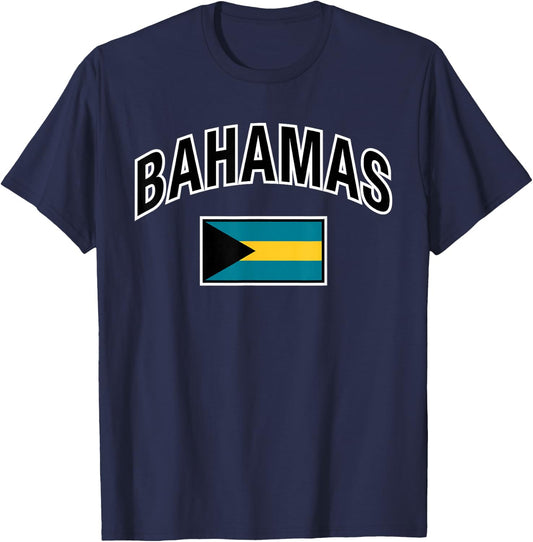 Bahamas Flag Proud Bahamian T-Shirt - T-Shirt | Navy