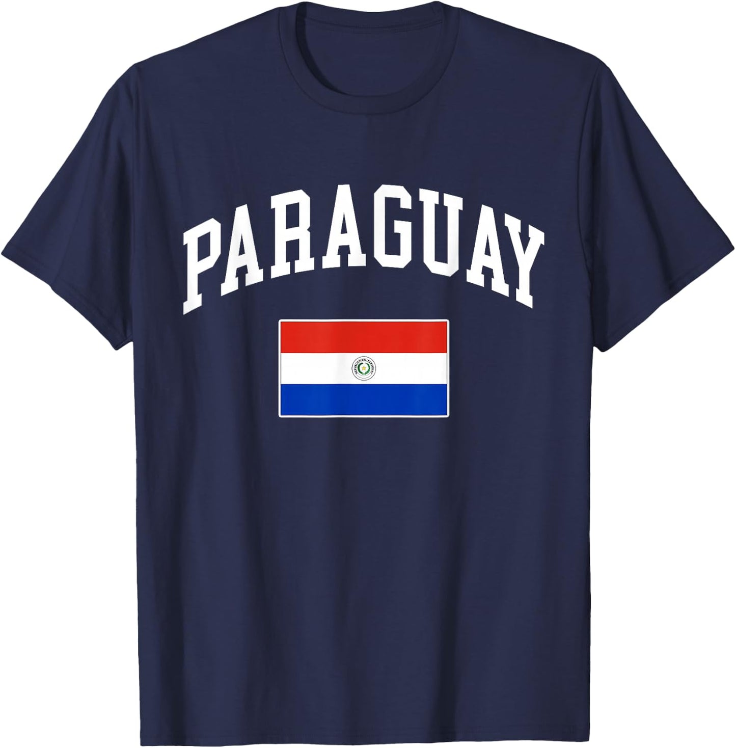 Paraguay Paraguayan Flag Retro Vintage Classic Graphic T-Shirt - T-Shirt | Navy