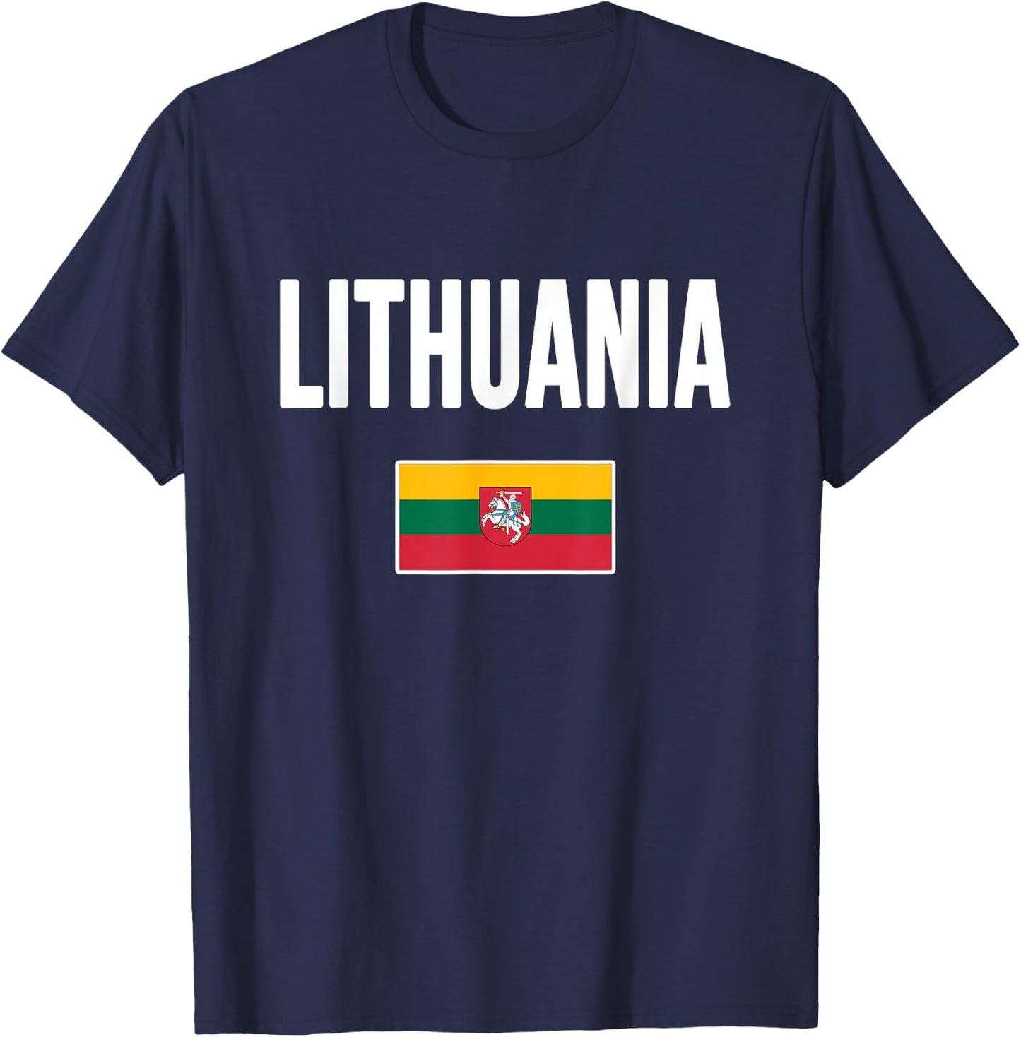 Lithuania Lithuanian Flag Lietuva Souvenir T-Shirt - T-Shirt | Navy
