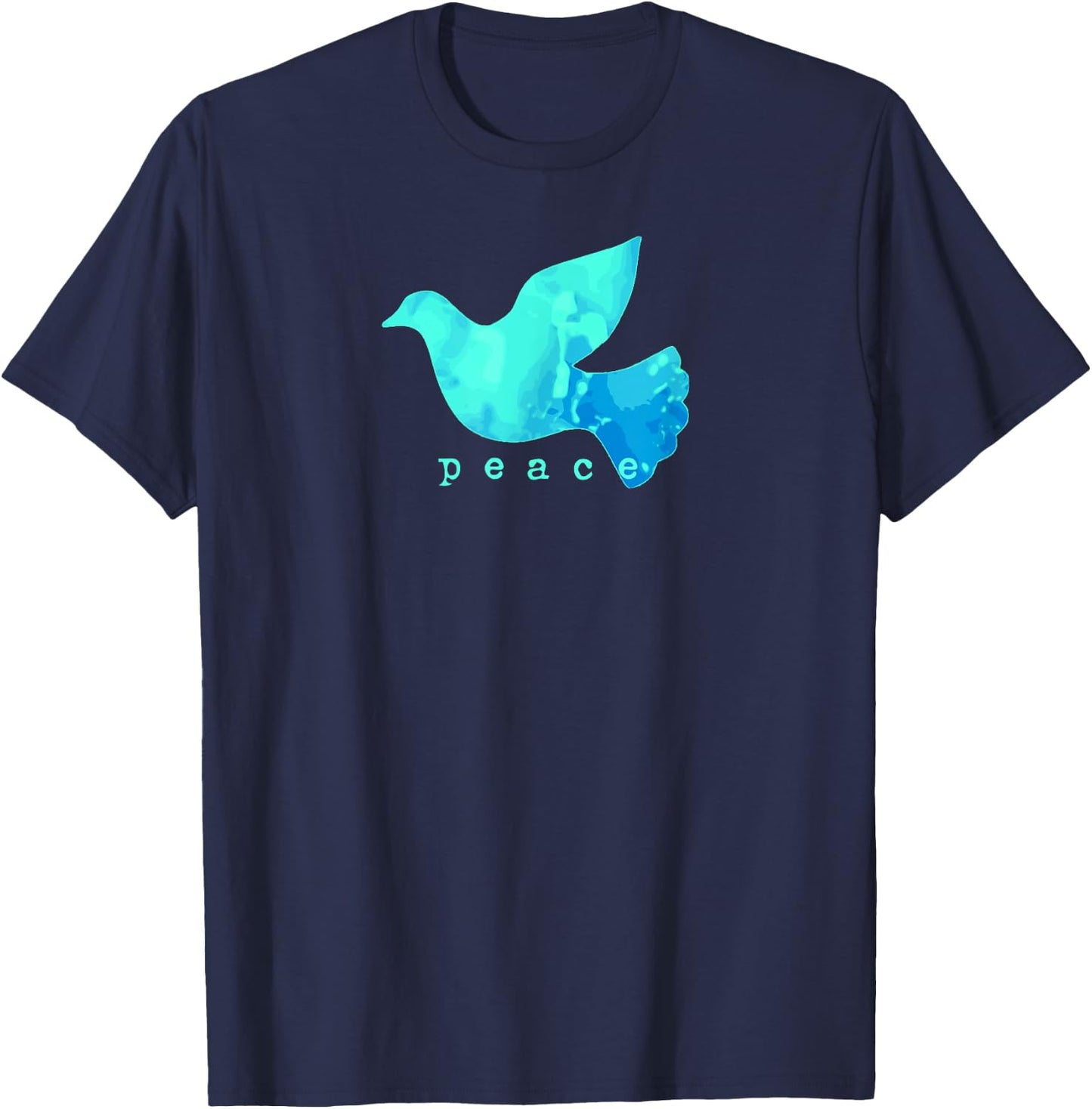 Dove Of Peace Blue Bird Affirmation Shirt T-Shirt - T-Shirt | Navy