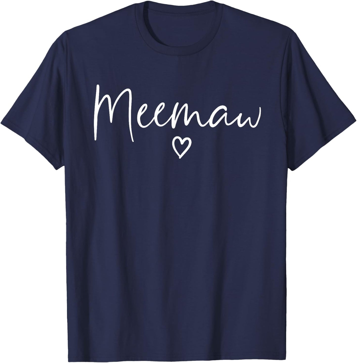 Meemaw Gifts Grandma Heart Mother's Day Meemaw T-Shirt - T-Shirt | Navy