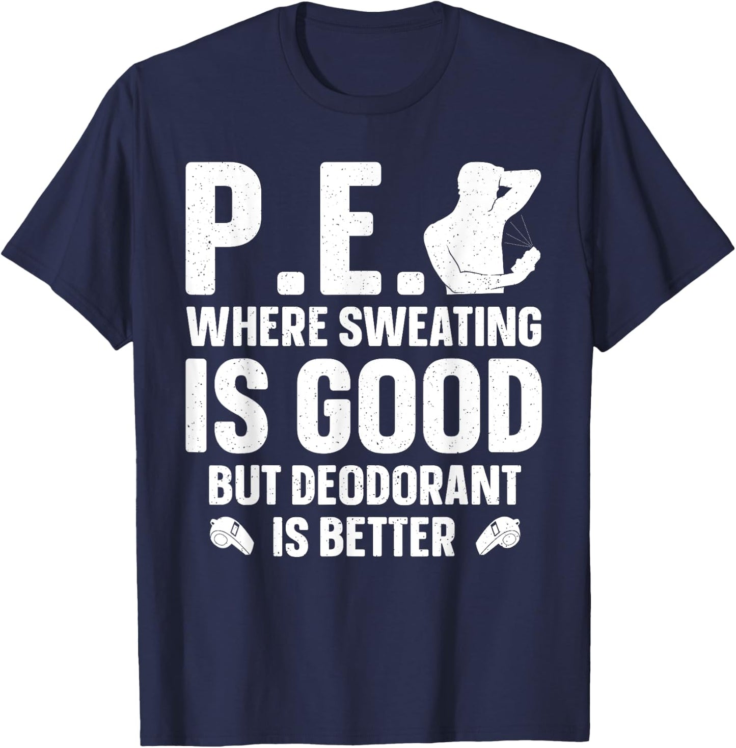 Cool PE Teacher Art Women Physical Education Teacher T-Shirt - T-Shirt | Navy