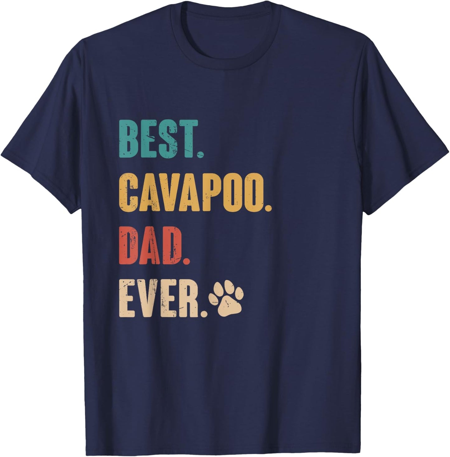 Best Cavapoo Dad Funny Cavapoo Dog Lovers Gift T-Shirt - T-Shirt | Navy