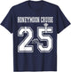 2025 Just Married Honeymoon Cruise Newlyweds Wife Husband T-Shirt - T-Shirt | Navy