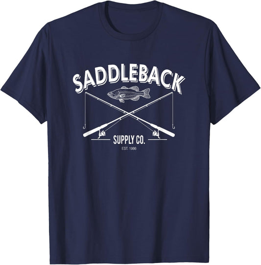 Saddleback Fishing Logo Lightweight Classic Fit T-Shirt - T-Shirt | Navy
