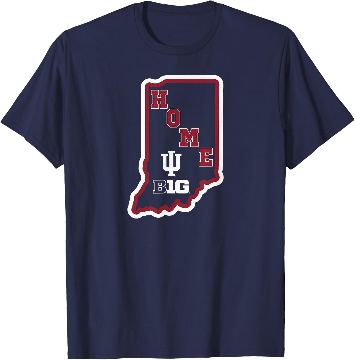 Indiana Hoosiers Big 10 Home State Officially Licensed T-Shirt - T-Shirt | Navy