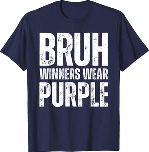 Winners Wear Purple Team Spirit Week Game Color Sports Day T-Shirt - T-Shirt | Navy