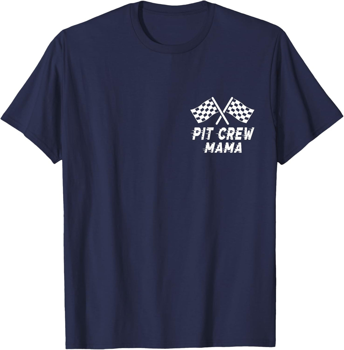 Mama Pit Crew Birthday Party Costume For Race Car Parties T-Shirt - T-Shirt | Navy