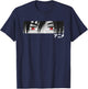 Anime in Japanese Characters Kawaii Eyes Face T-Shirt - T-Shirt | Navy