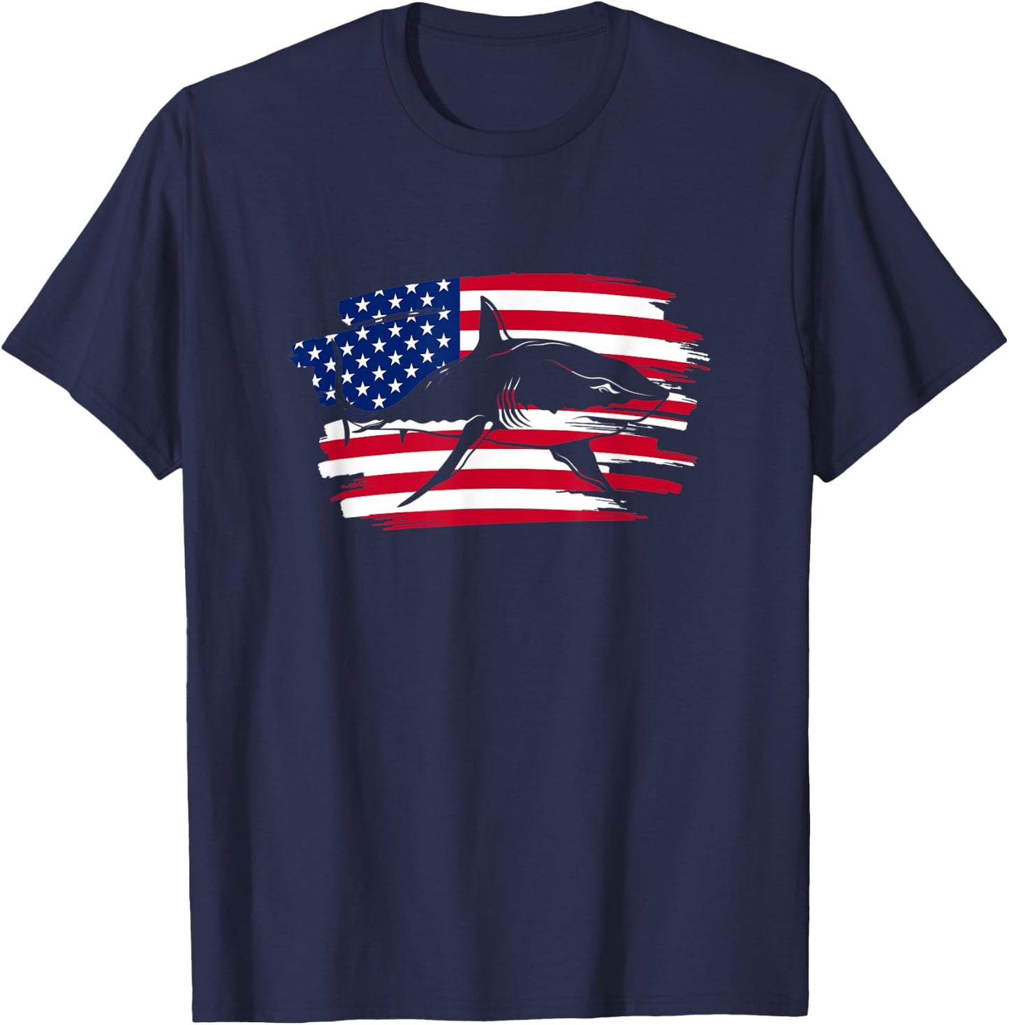 Vintage USA It's A Bad Week To Be A Seal Shark T-Shirt - T-Shirt | Navy