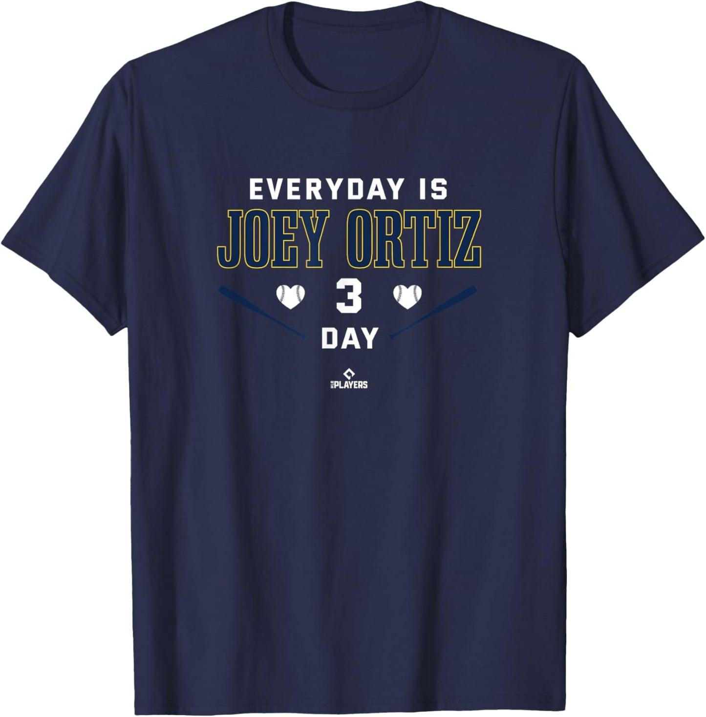 Everyday Is Joey Ortiz Milwaukee Baseball MLBPA T-Shirt - T-Shirt | Navy