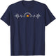 Funny Car Speedometer Auto Mechanic Guys Heartbeat Gift T-Shirt - T-Shirt | Navy