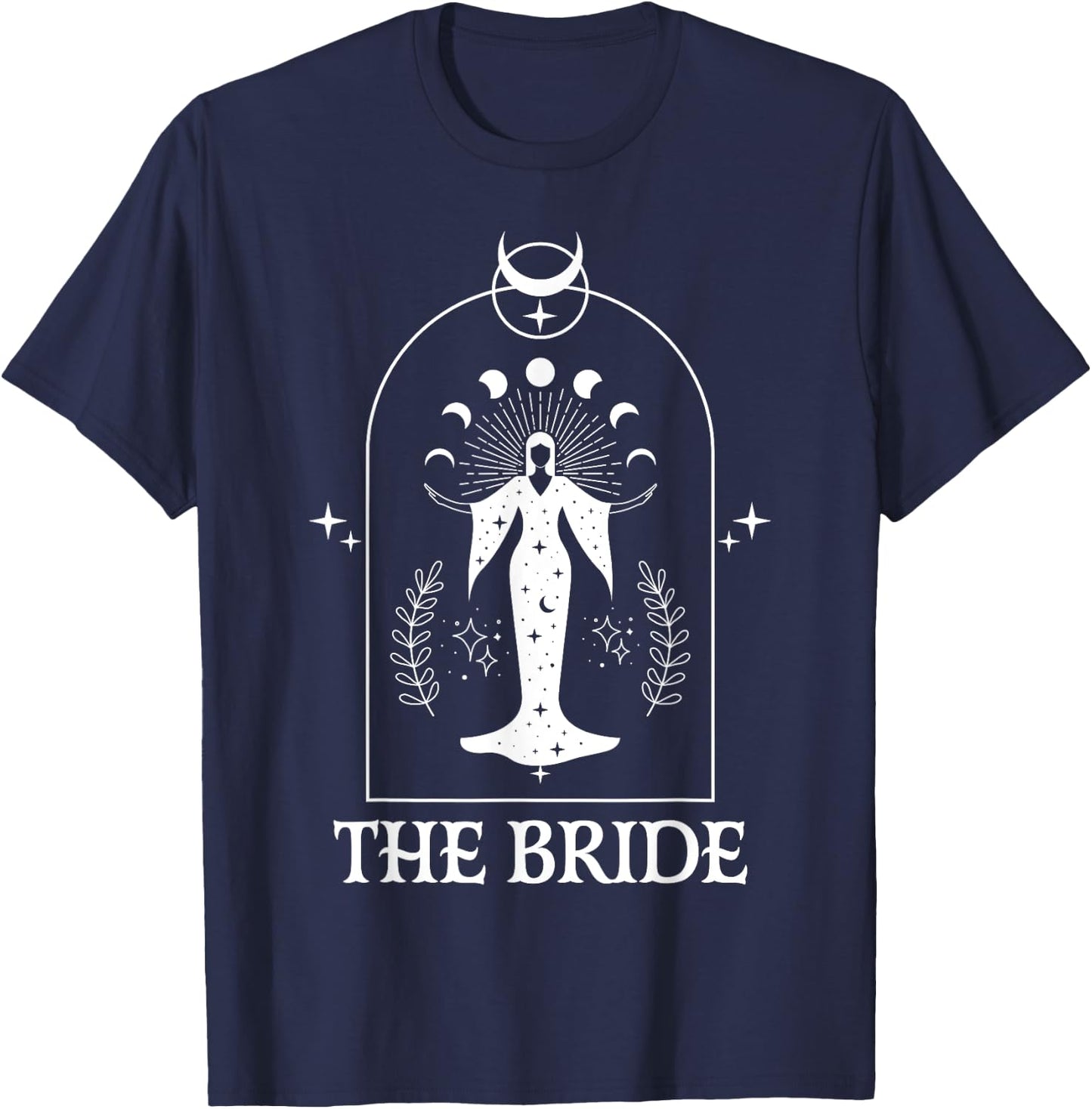 The Bride Coven Witch Bachelorette Matching Gothic Halloween T-Shirt - T-Shirt | Navy