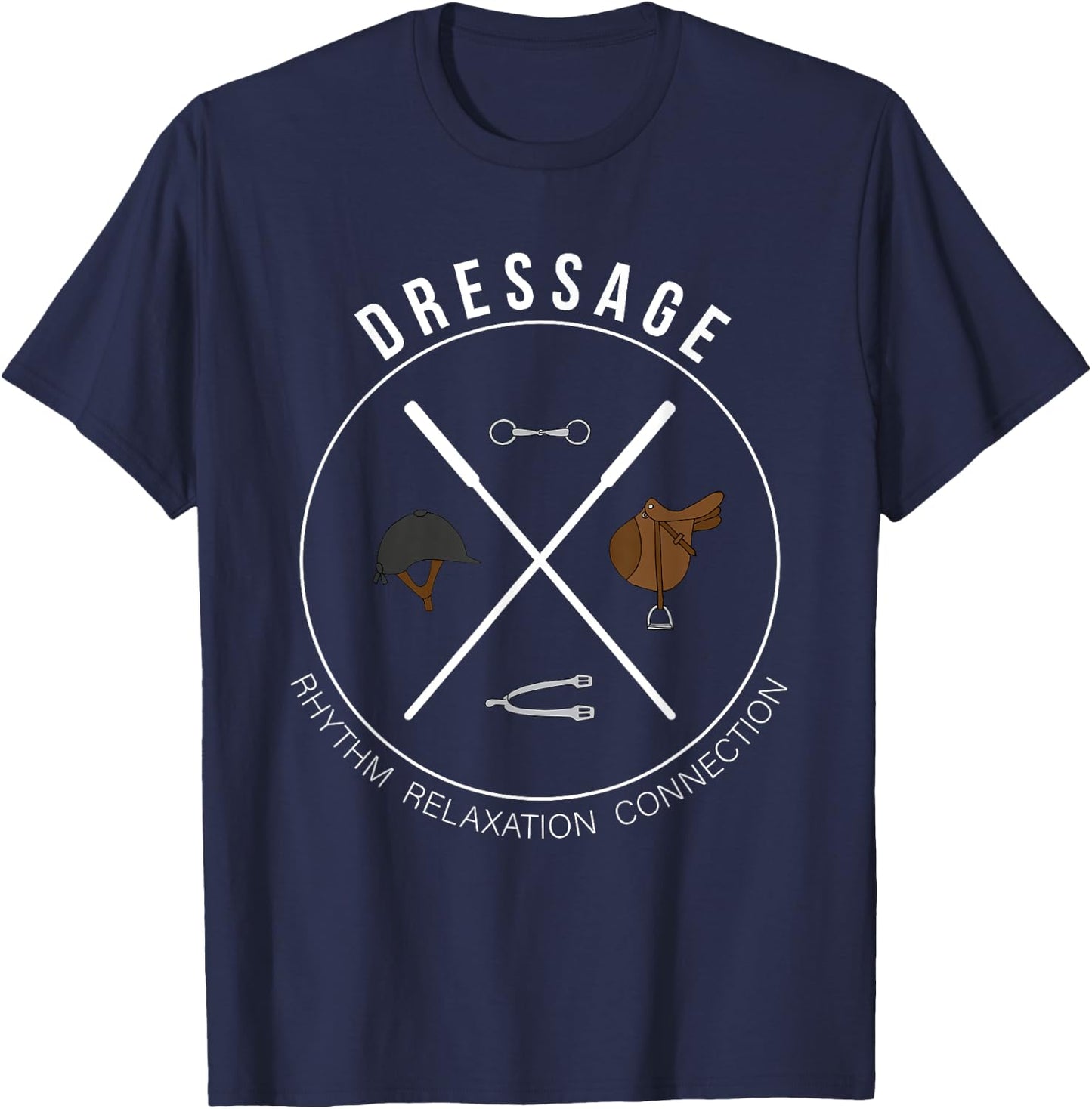 Dressage Rider Horse Trainer Equestrian Funny Horse Dressage T-Shirt - T-Shirt | Navy
