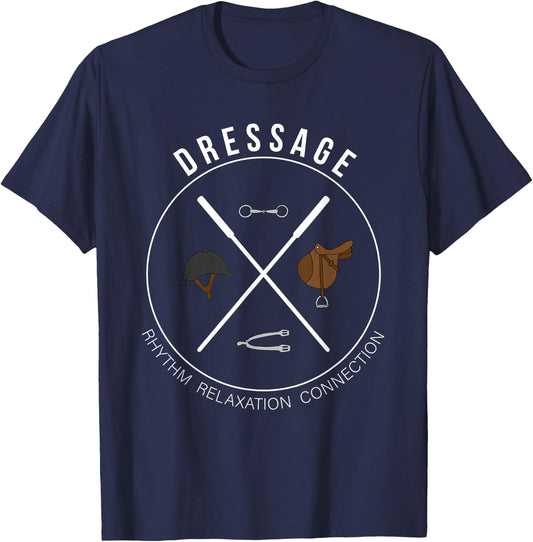 Dressage Rider Horse Trainer Equestrian Funny Horse Dressage T-Shirt - T-Shirt | Navy