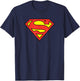 Superman Classic Logo Shield T-Shirt - T-Shirt | Navy