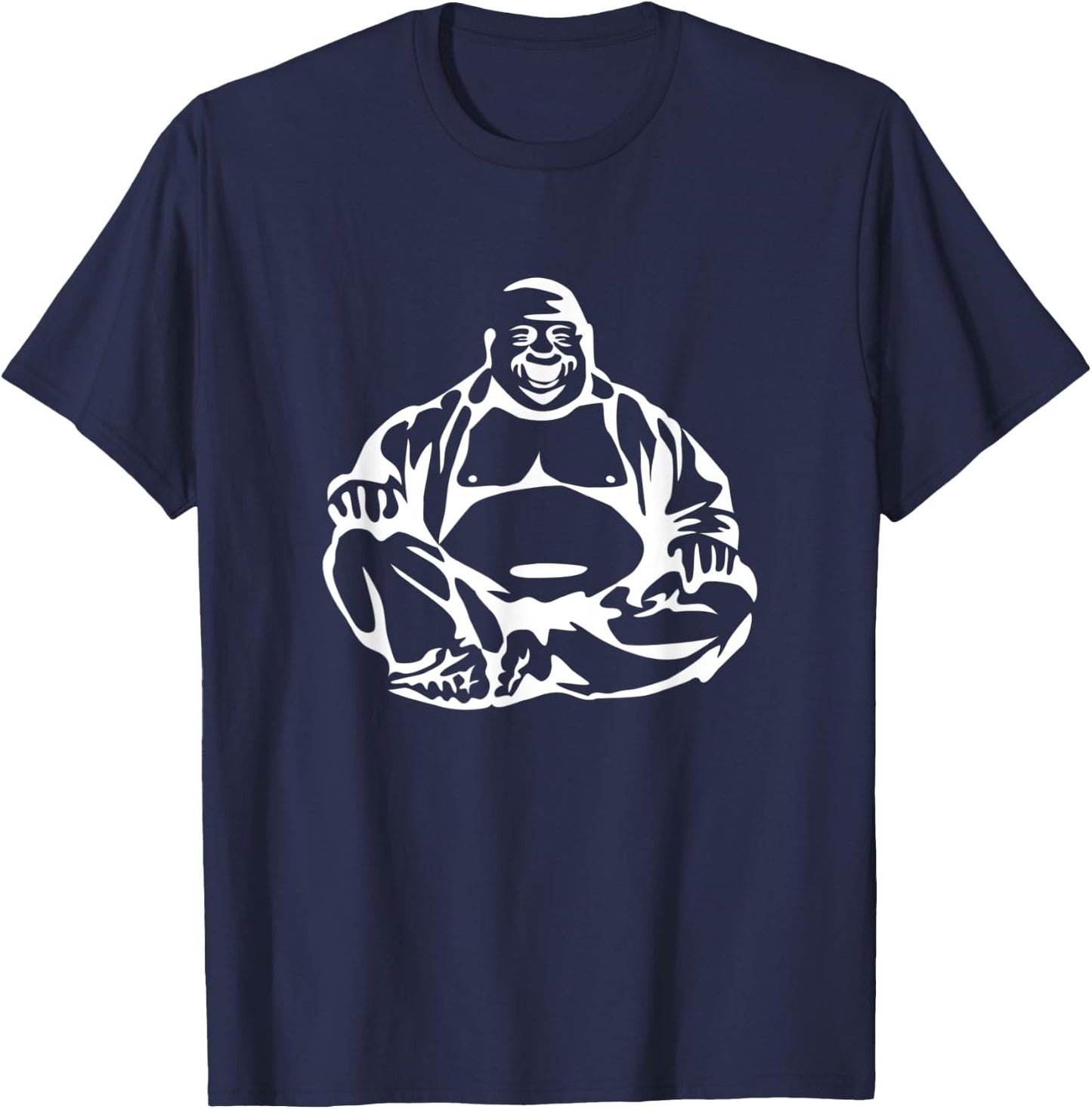 "Fat Laughing Budai" Buddha T-Shirt - T-Shirt | Navy